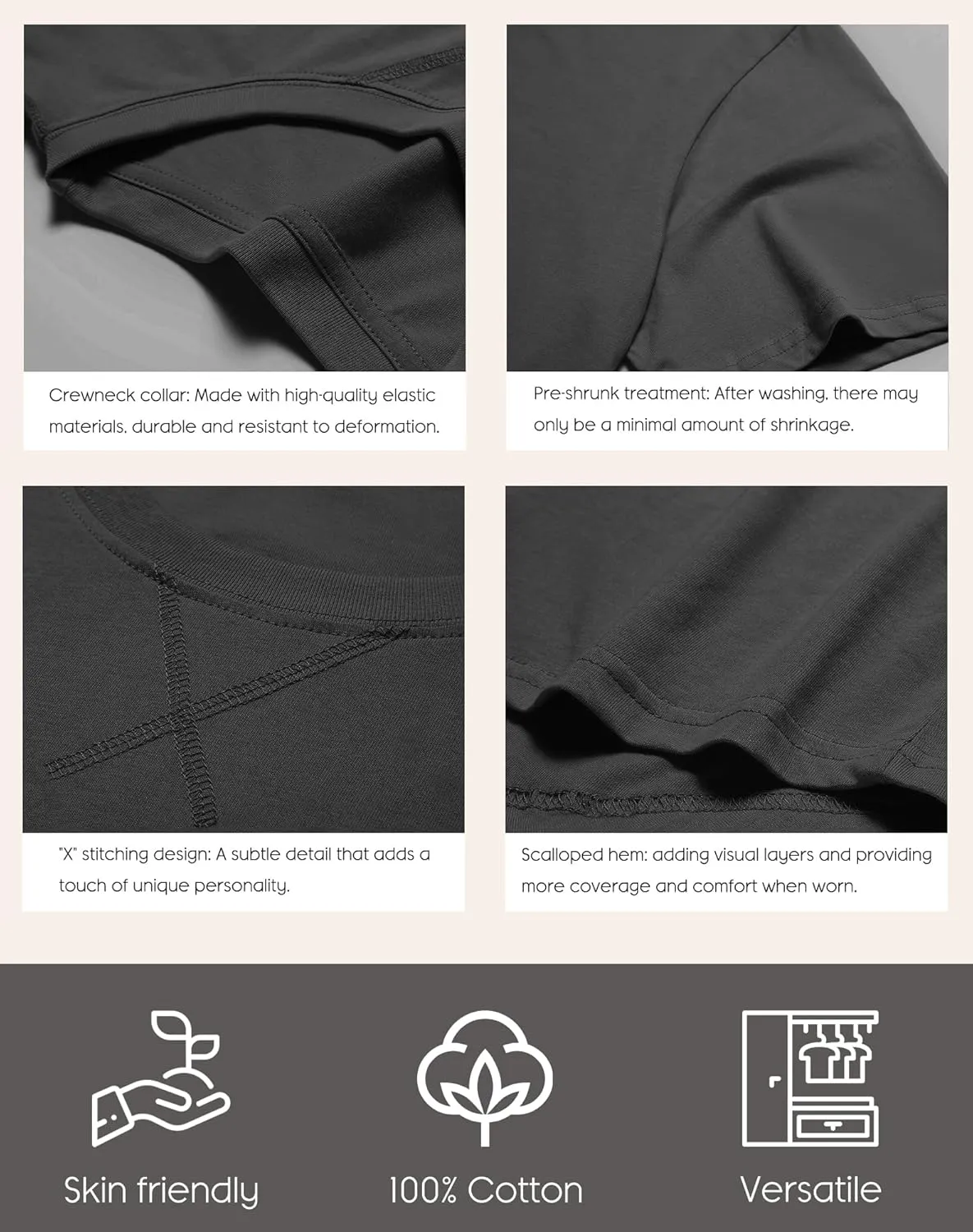 3 Pack Mens t-Shirts 100 Cotton Longline T Shirts Crewneck Long Drop Cut Basic Casual Tee Shirt
