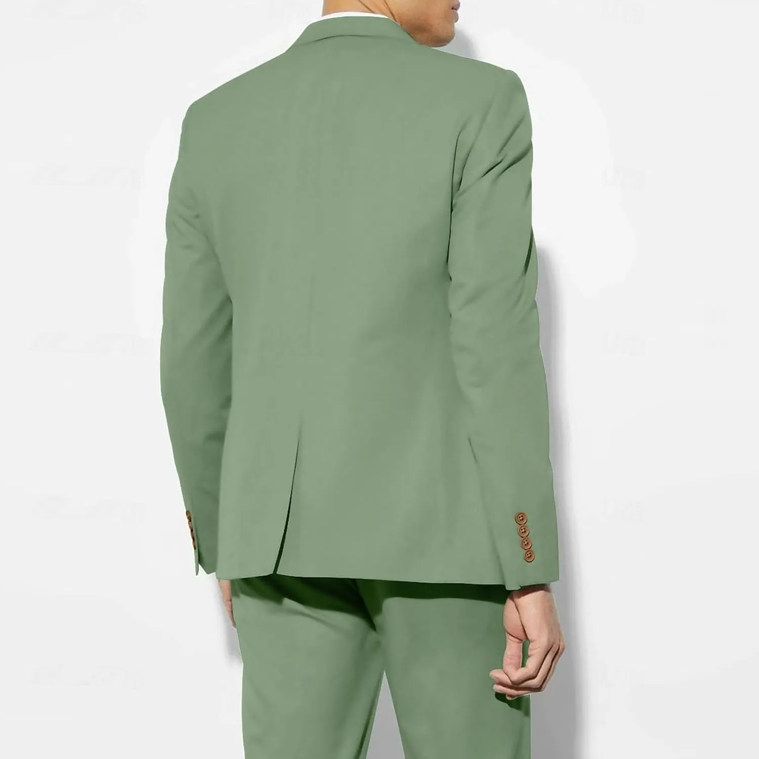 3 Piece Men's Suits, Slim Fit Suit for Men Two Button Solid Blazers Vest Pants Set Wedding Formal Suit