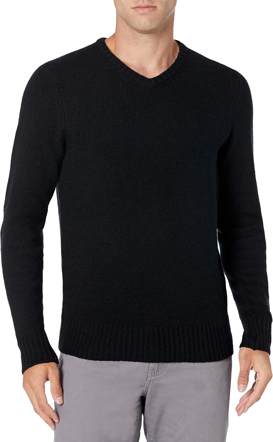 Amazon Essentials Men's Long-Sleeve Soft Touch V-Neck Sweater