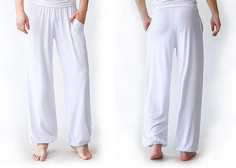 AvaCostume Men's Lightweight Loose Yoga Pants Elastic Waist Modal Yoga Harem Pants