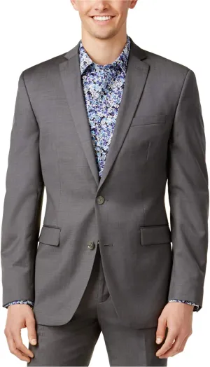 Bar III Slim Fit Blazer Dark Gray Pindot Wool New Men's Suit Sep. (42 Regular)