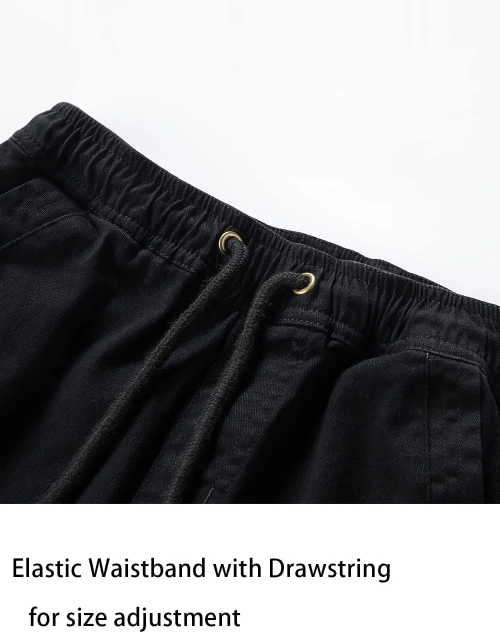 Boys' Solid Color Drawstring Elastic Waist Chino Pants