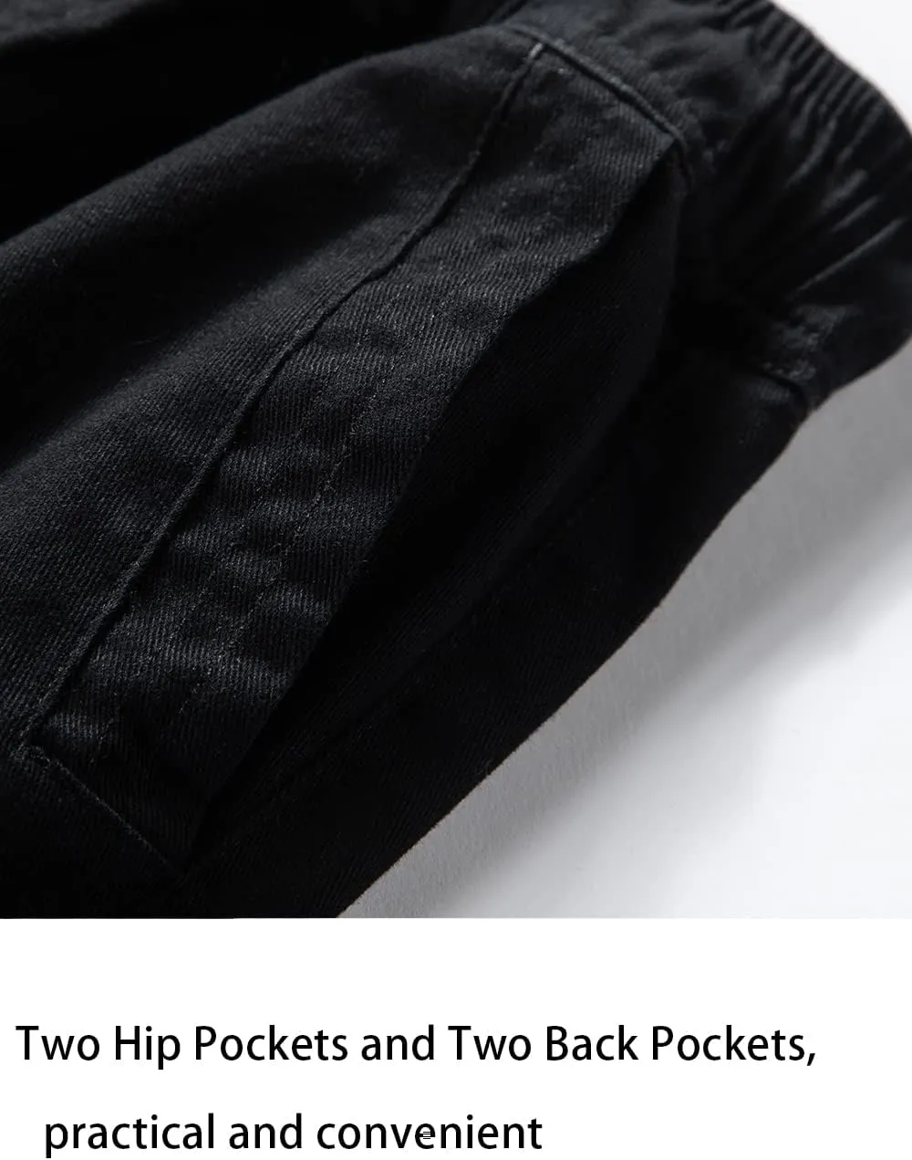 Boys' Solid Color Drawstring Elastic Waist Chino Pants