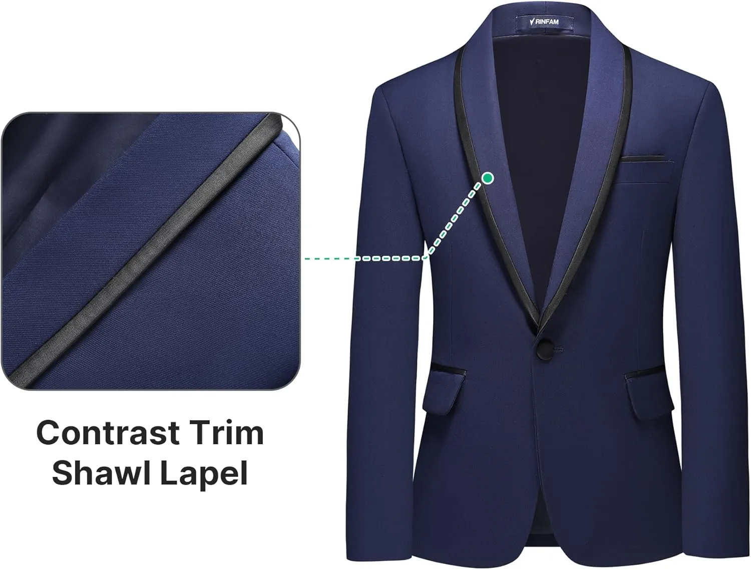 Boys Tuxedo Suit Set Slim Fit Sizes 4-18 Blazer Vest Pants 3 Piece Formal Wedding Outfit for Kids