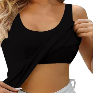 Built in Bra Tank Tops for Women Tee Summer Basic Workout Top Camisole Casual Wide Strap Sleevless Layer 2025