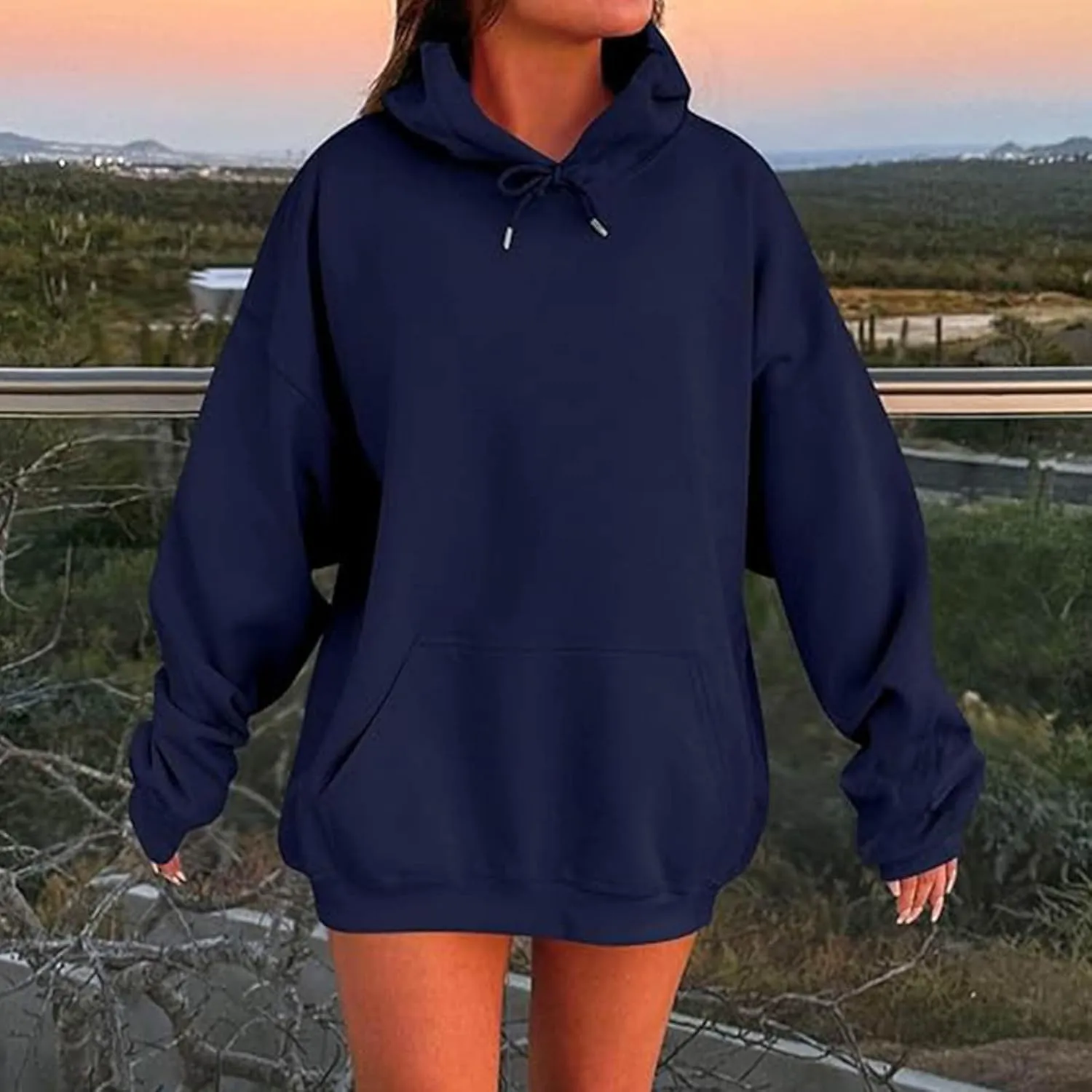 Ceboyel Womens Comfy Hoodies Hoodie Trendy Scuba Plain Sweatshirt Cute Hoodie Pullover Tops Y2K Teen Girls Clothes 2024