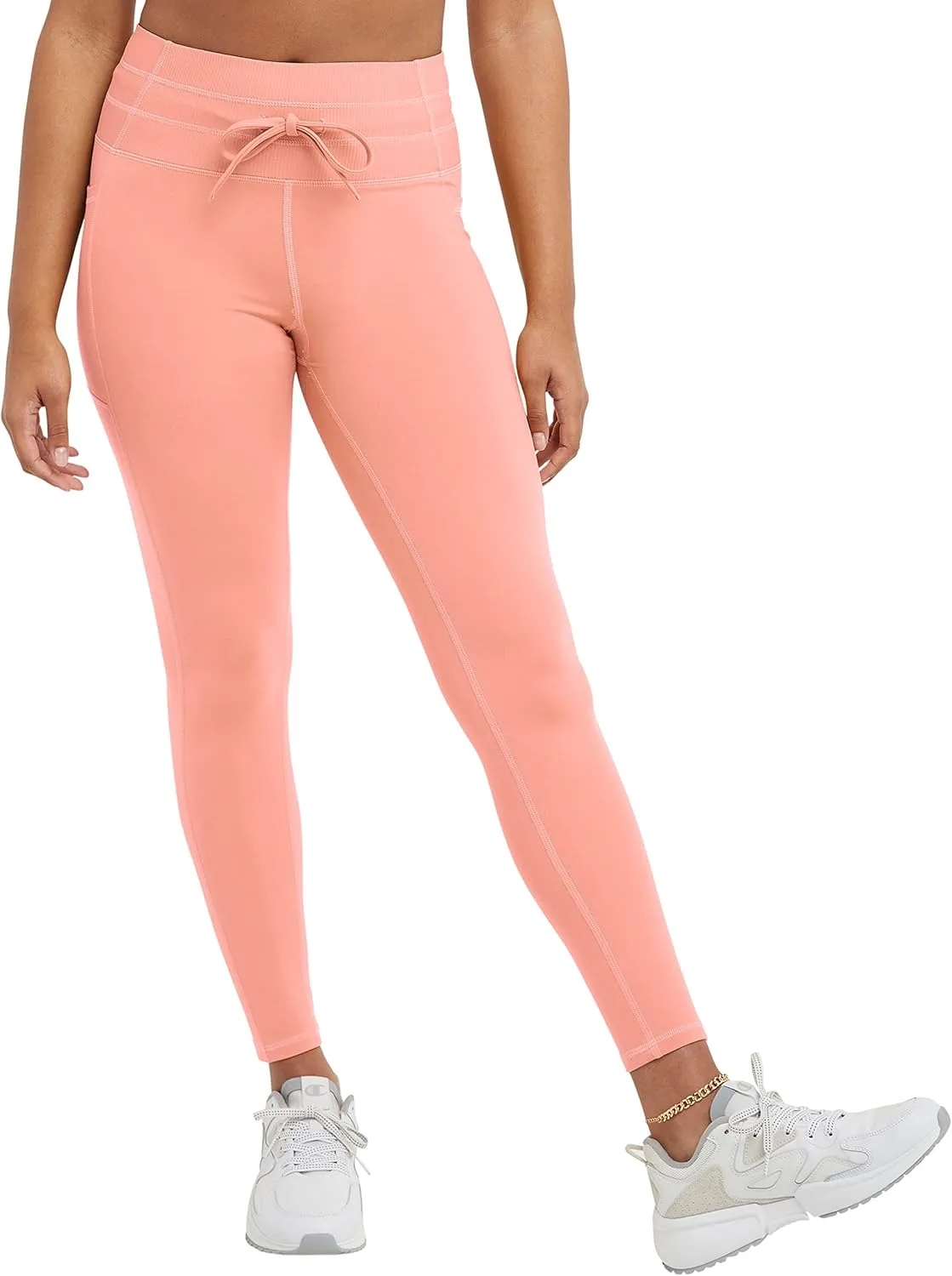 Champion Women's Soft Touch Moisture Wicking Drawcord 25" Leggings