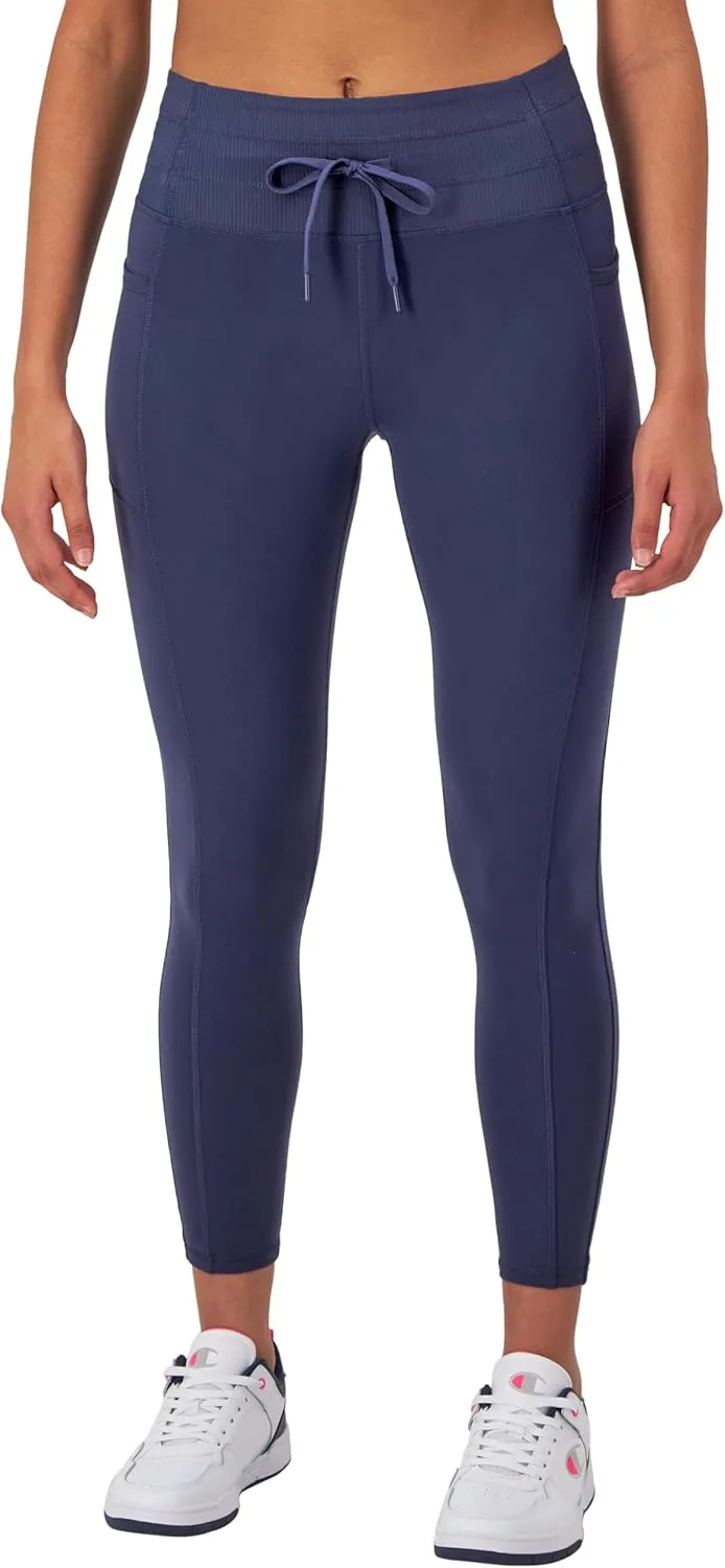 Champion Women's Soft Touch Moisture Wicking Drawcord 25" Leggings