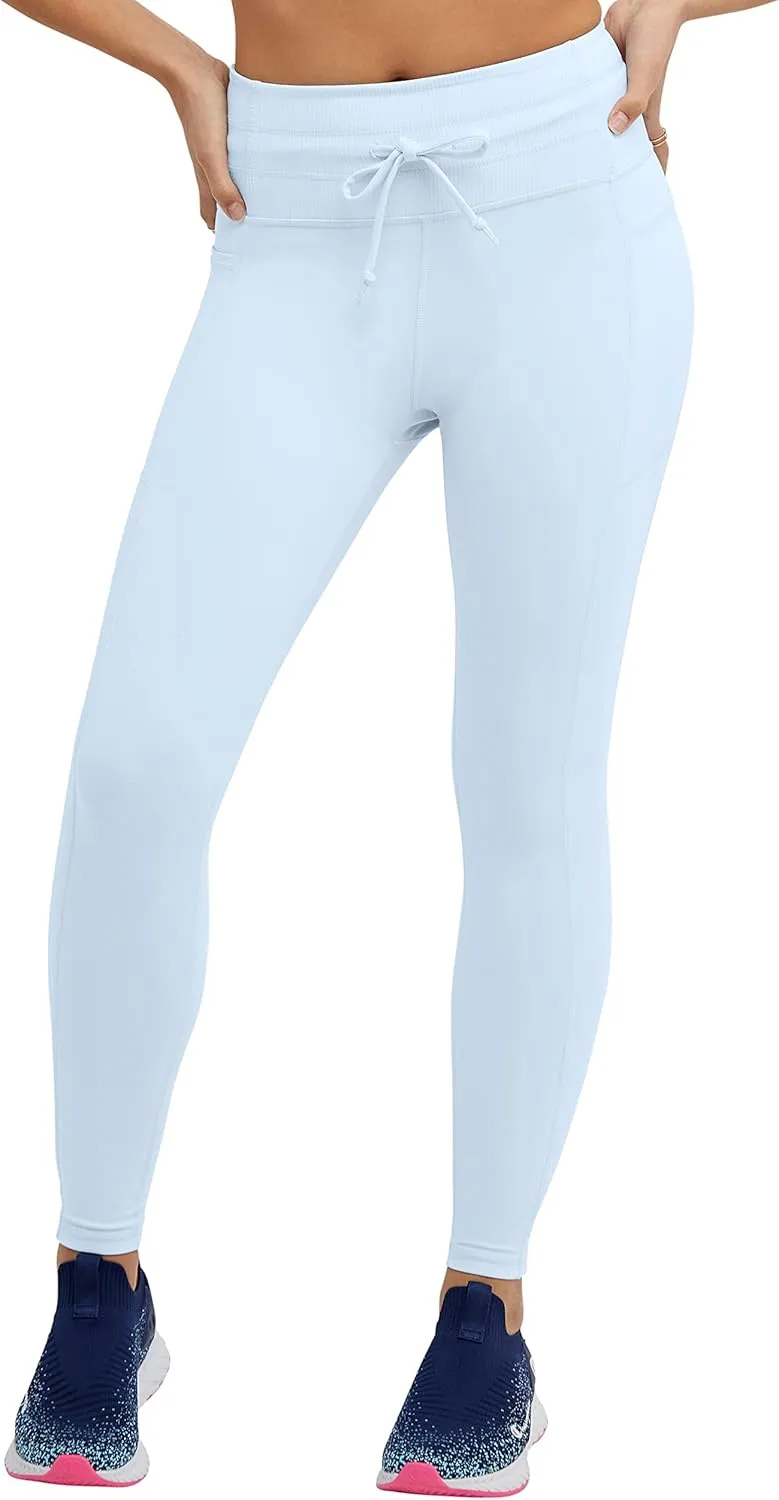 Champion Women's Soft Touch Moisture Wicking Drawcord 25" Leggings