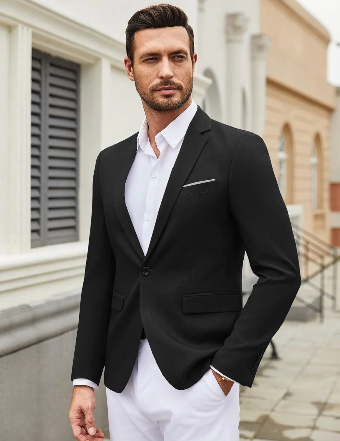 COOFANDY Mens Casual Blazer Suit Jackets One Button Sport Coats Lightweight Business Sports Jackets