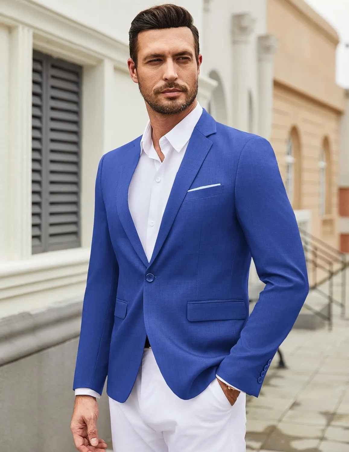 COOFANDY Mens Casual Blazer Suit Jackets Slim Fit One Button Sport Coats Lightweight Business Sports Jackets