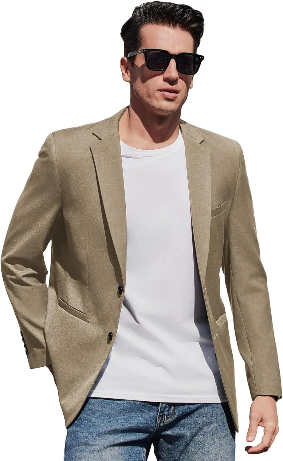 COOFANDY Mens Casual Sport Coat Slim Fit Lightweight Blazers Jacket Two Button Business Suit Jackets