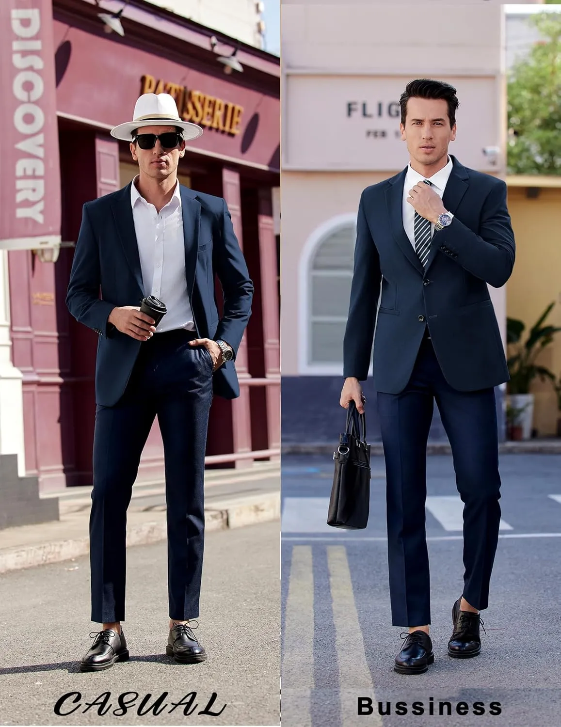 COOFANDY Mens Casual Sport Coat Slim Fit Lightweight Blazers Jacket Two Button Business Suit Jackets