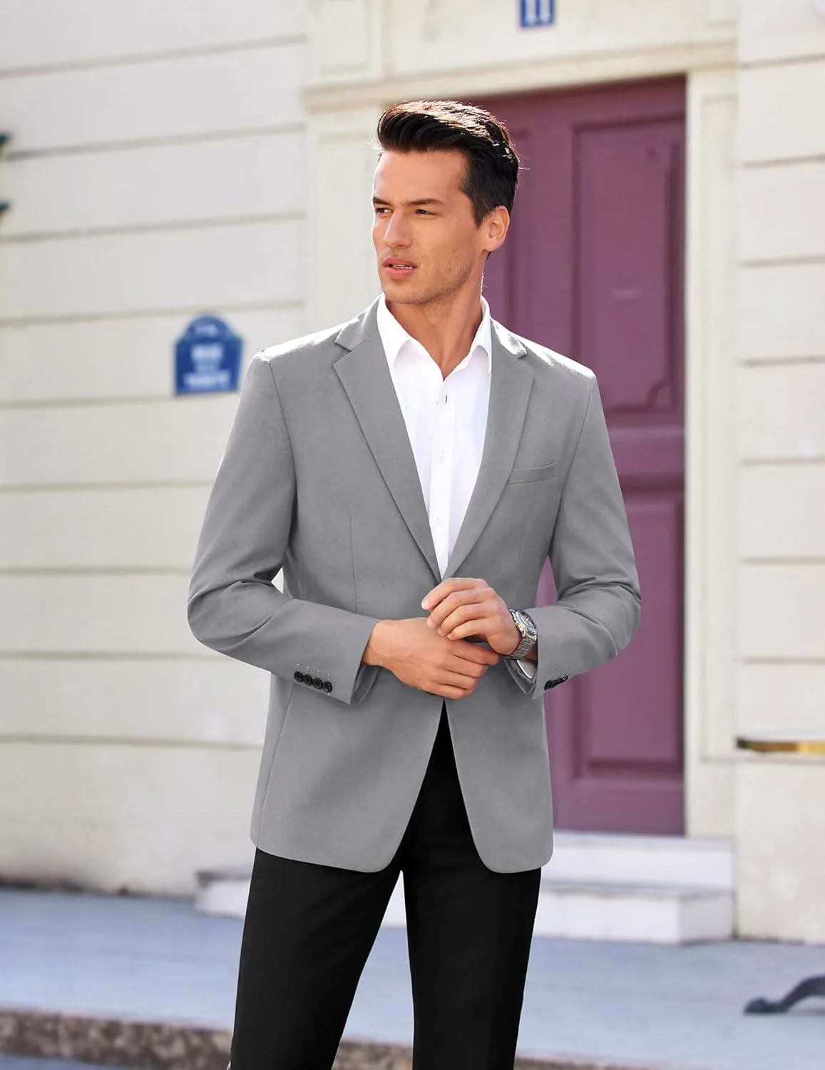COOFANDY Mens Casual Sport Coat Slim Fit Lightweight Blazers Jacket Two Button Business Suit Jackets