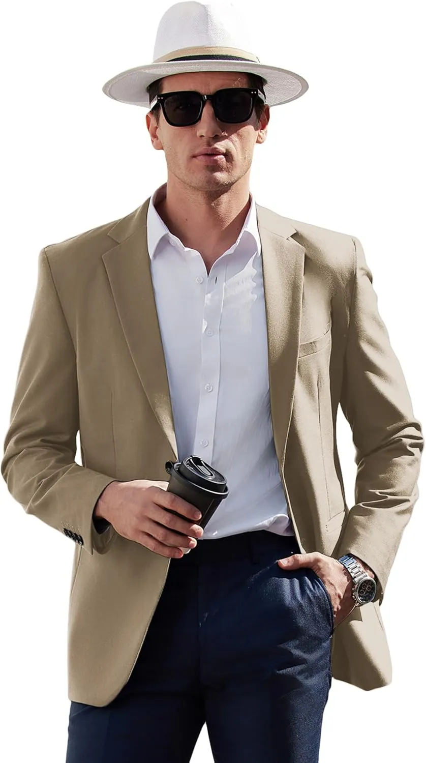 COOFANDY Mens Casual Sport Coat Slim Fit Lightweight Blazers Jacket Two Button Business Suit Jackets