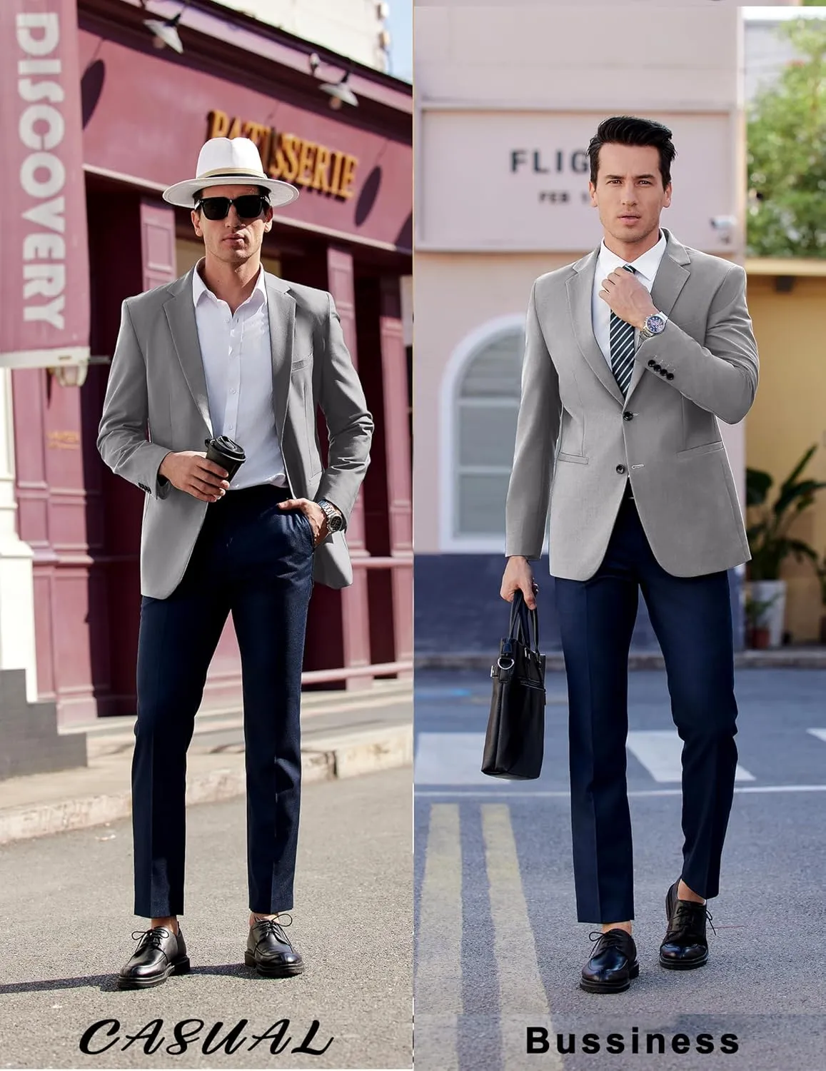 COOFANDY Mens Casual Sport Coat Slim Fit Lightweight Blazers Jacket Two Button Business Suit Jackets