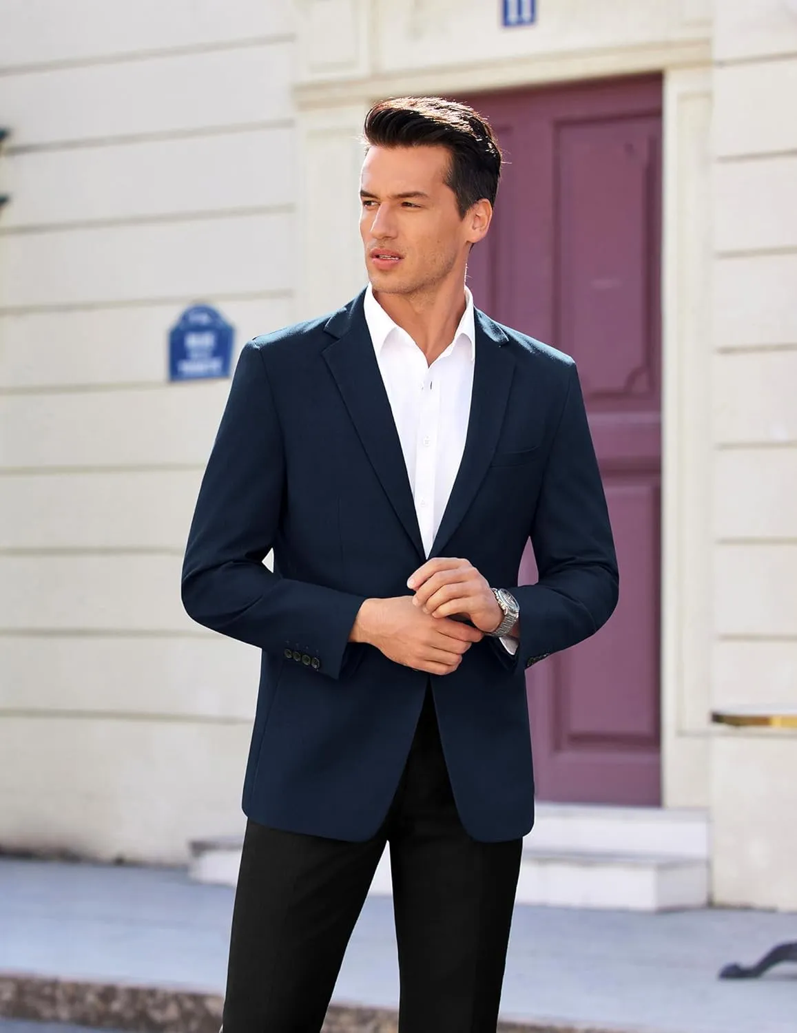 COOFANDY Mens Casual Sport Coat Slim Fit Lightweight Blazers Jacket Two Button Business Suit Jackets