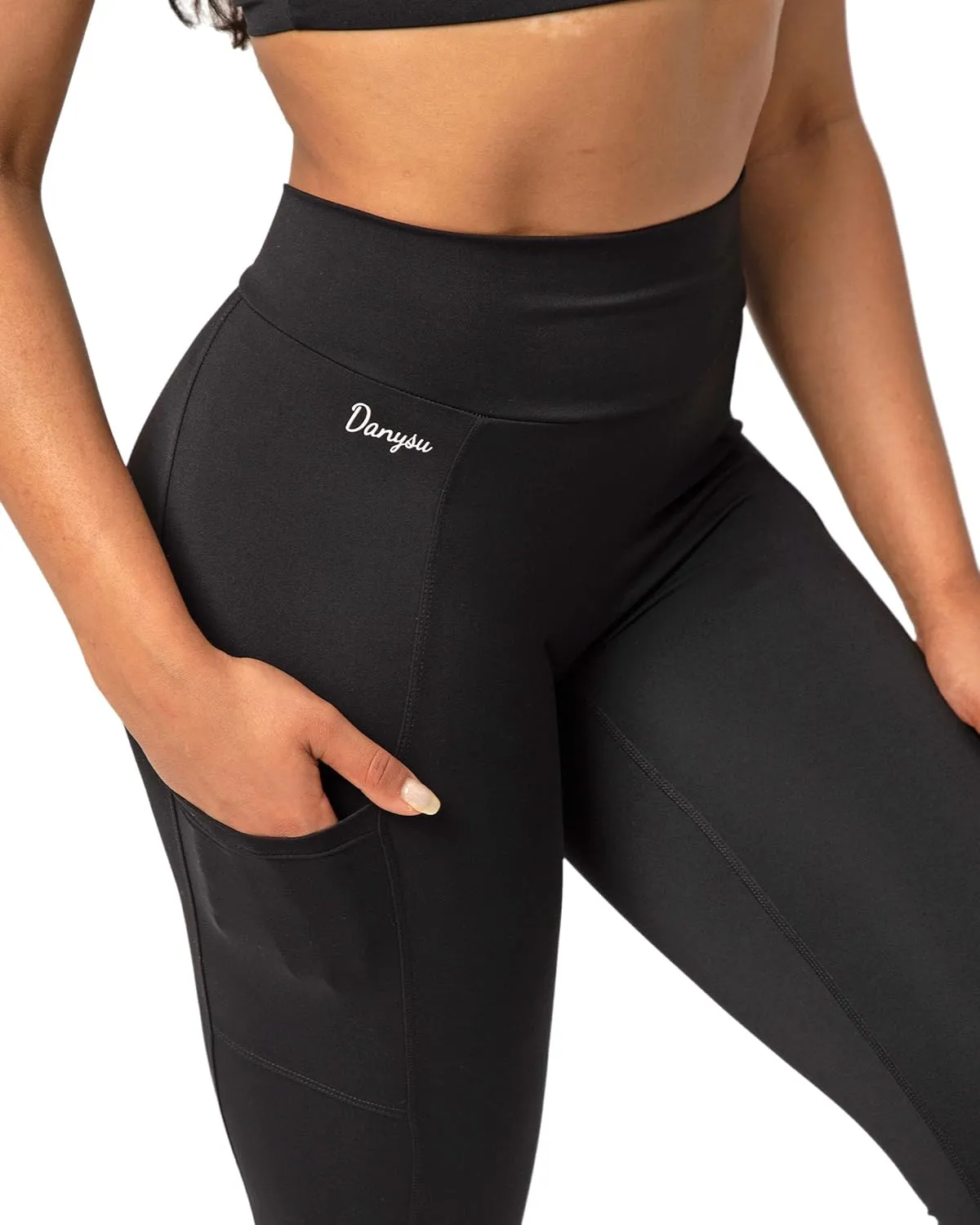 Danysu V Back Scrunch Butt Leggings for Women Soft High Waisted Booty Tights Workout Gym Yoga Pants