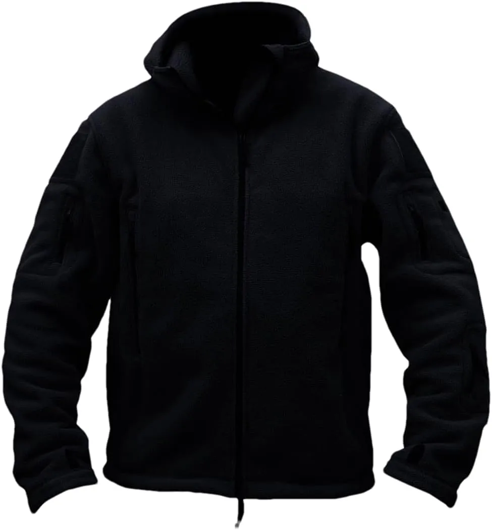 DBFBDTU Mens Winter Hooded Jackets Zipper Pockets Work Jacket Thermal Autumn Outerwear Outdoor Warm Coat