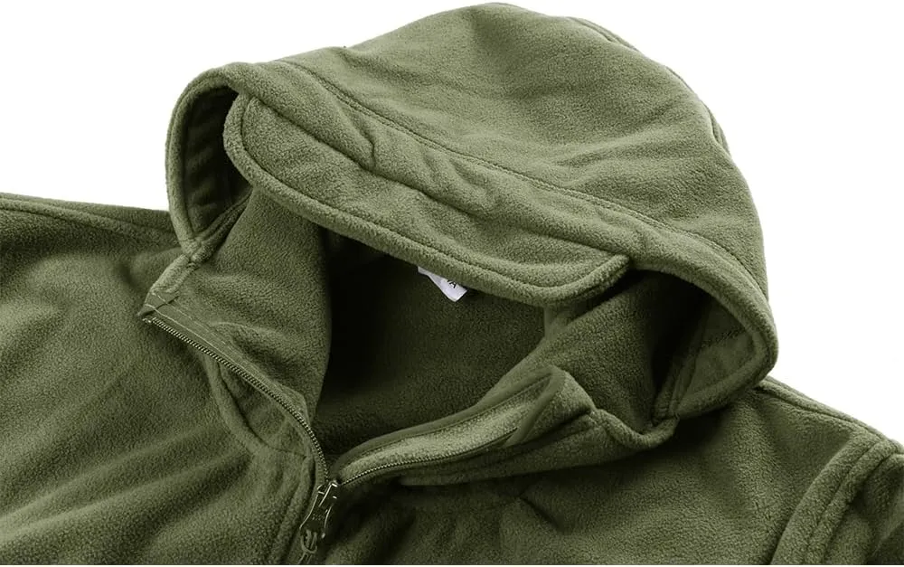 DBFBDTU Mens Winter Hooded Jackets Zipper Pockets Work Jacket Thermal Autumn Outerwear Outdoor Warm Coat