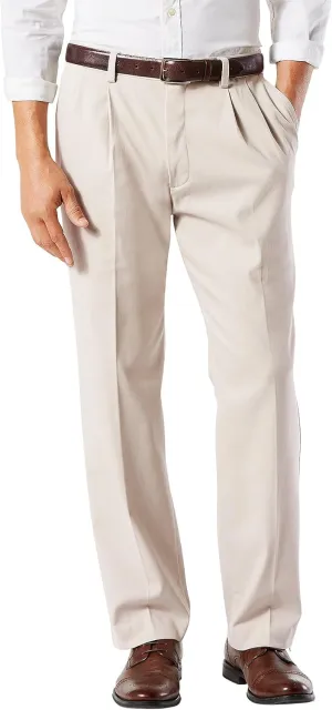 Dockers mens Easy Khaki D3 Classic Fit Pleated Pants
