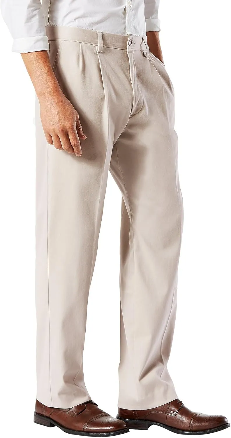 Dockers mens Easy Khaki D3 Classic Fit Pleated Pants