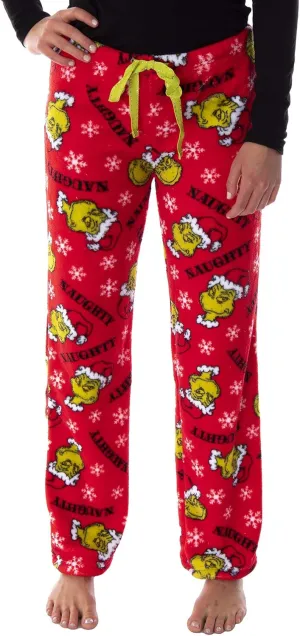 Dr. Seuss Juniors GRINCH Naughty Soft Touch Fleece Plush Pajama Pants