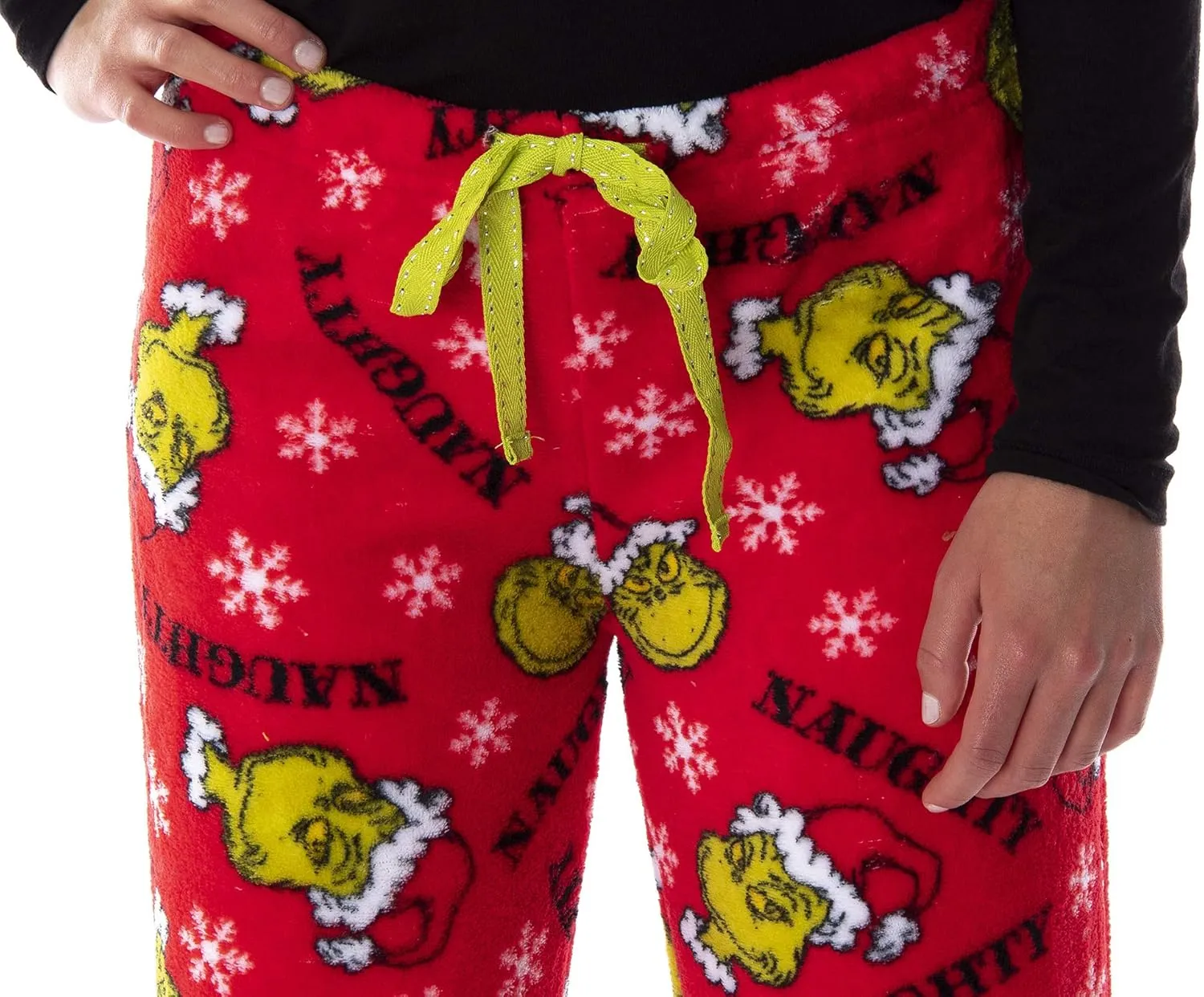 Dr. Seuss Juniors GRINCH Naughty Soft Touch Fleece Plush Pajama Pants