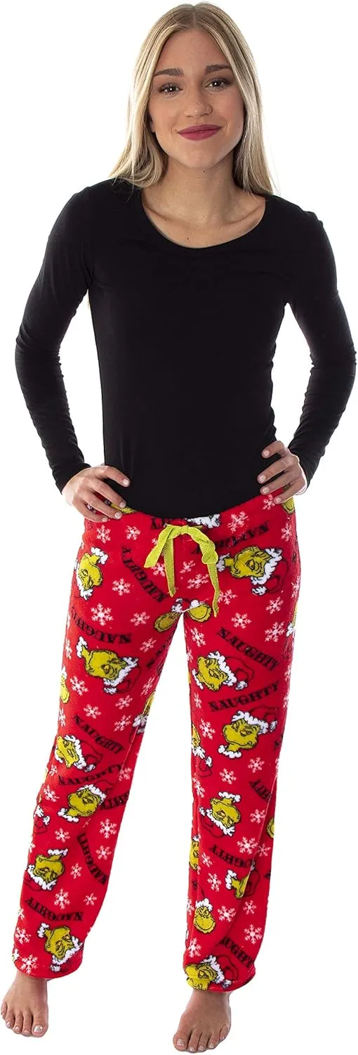 Dr. Seuss Juniors GRINCH Naughty Soft Touch Fleece Plush Pajama Pants