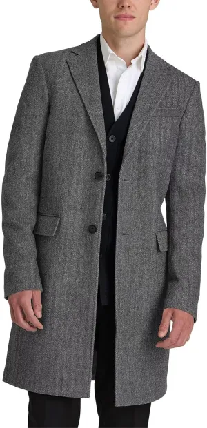 EMERAIDVLN Mens Trench Coat Wool Blend Pea Coat Winter Long Trench Overcoat Notched Lapel Classic Business Pea Top Coat