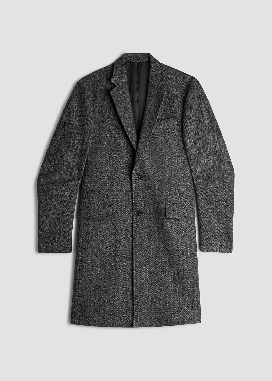 EMERAIDVLN Mens Trench Coat Wool Blend Pea Coat Winter Long Trench Overcoat Notched Lapel Classic Business Pea Top Coat