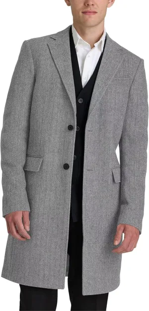 EMERAIDVLN Mens Trench Coat Wool Blend Pea Coat Winter Long Trench Overcoat Notched Lapel Classic Business Pea Top Coat