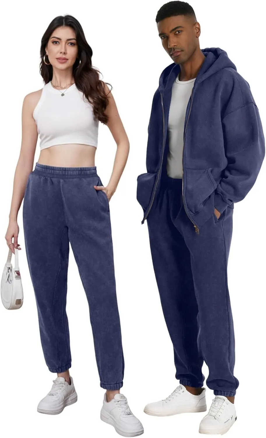 FAIABLE Mens Womens Sweatpants with Pockets - Soft, Breathable Baggy Joggers Athletic Pants for Workout, Jogging, Casual