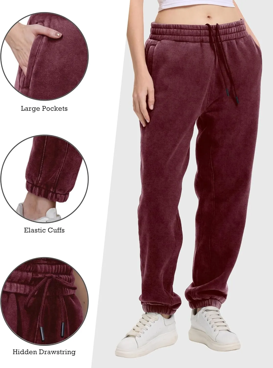 FAIABLE Mens Womens Sweatpants with Pockets - Soft, Breathable Baggy Joggers Athletic Pants for Workout, Jogging, Casual