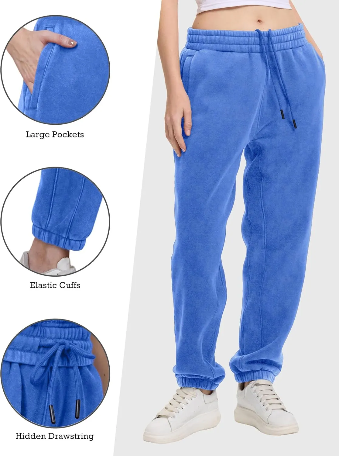 FAIABLE Mens Womens Sweatpants with Pockets - Soft, Breathable Baggy Joggers Athletic Pants for Workout, Jogging, Casual