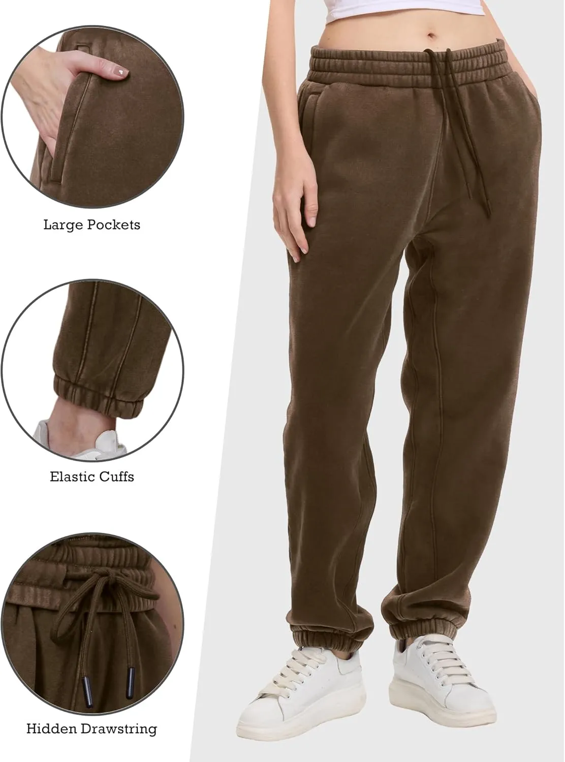FAIABLE Mens Womens Sweatpants with Pockets - Soft, Breathable Baggy Joggers Athletic Pants for Workout, Jogging, Casual