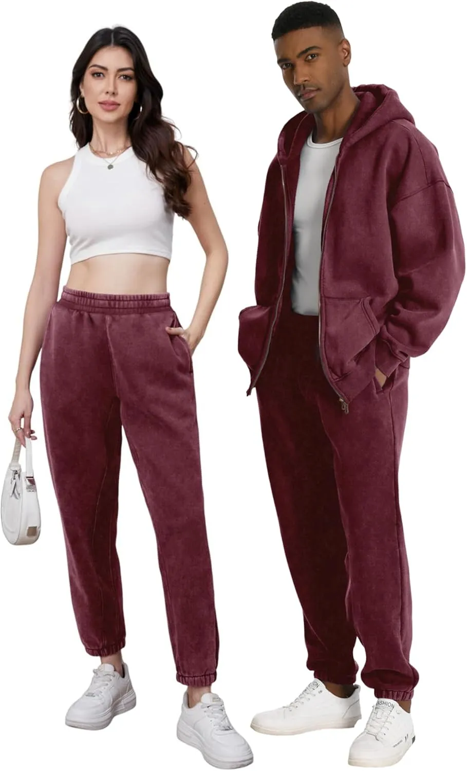 FAIABLE Mens Womens Sweatpants with Pockets - Soft, Breathable Baggy Joggers Athletic Pants for Workout, Jogging, Casual