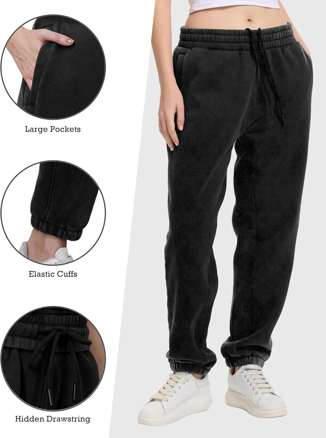 FAIABLE Mens Womens Sweatpants with Pockets - Soft, Breathable Baggy Joggers Athletic Pants for Workout, Jogging, Casual