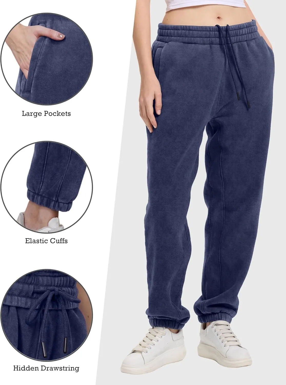 FAIABLE Mens Womens Sweatpants with Pockets - Soft, Breathable Baggy Joggers Athletic Pants for Workout, Jogging, Casual