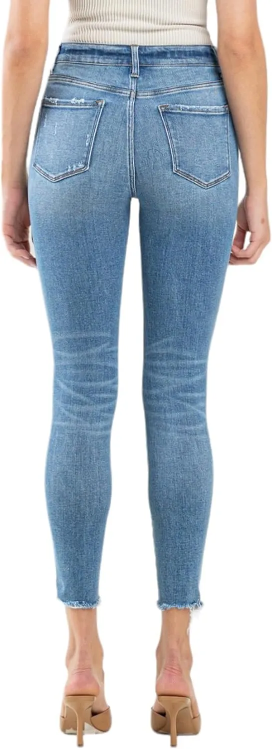 Flying Monkey High Rise Skinny Jeans Light Blue