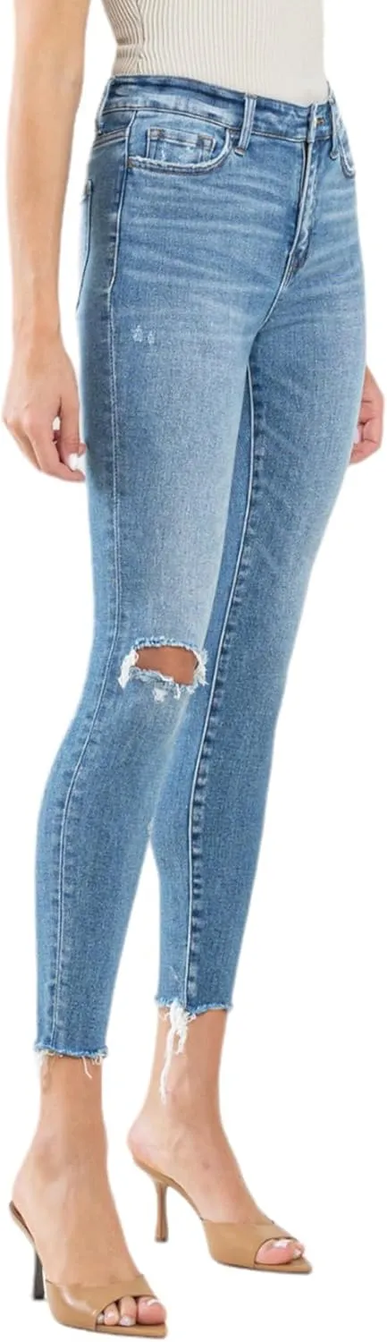 Flying Monkey High Rise Skinny Jeans Light Blue