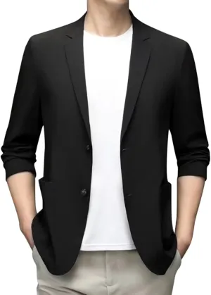 Fxbar Mens Slim Fit Suit Casual Single Fashion One Button Lapel Solid Suit Jacket Tuxedo Business Suit Jacket