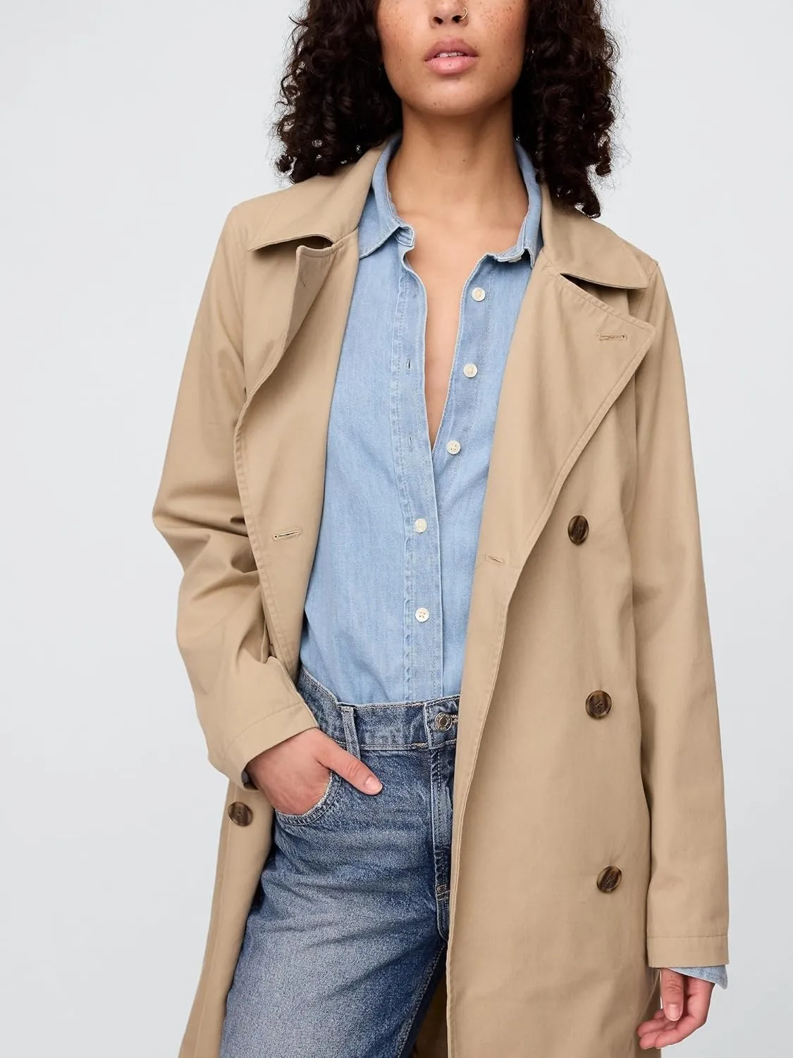 GAP Women's Modern Trench Jacket