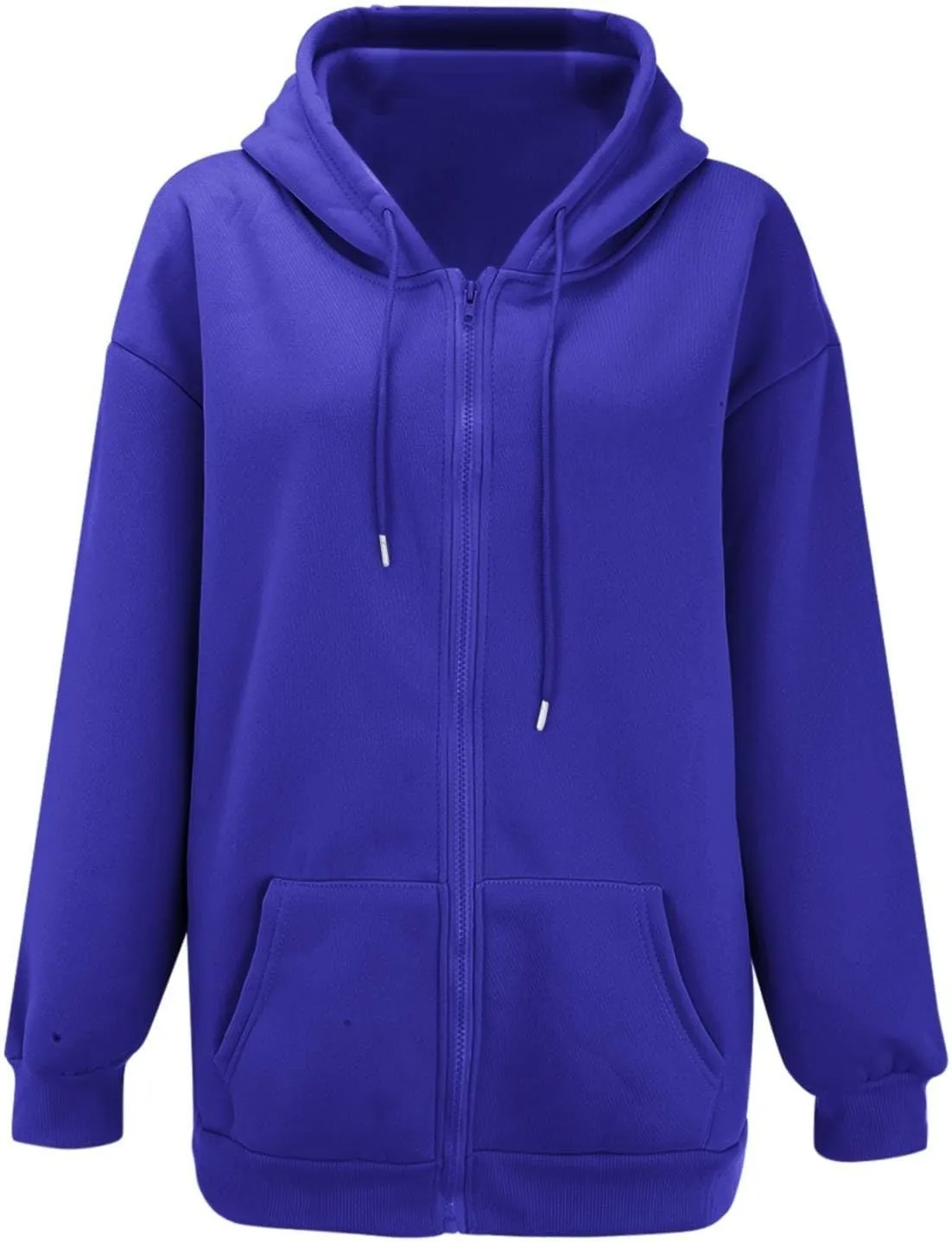 GIERIDUC Womens Zip Up Hoodies Long Sleeve Fall Oversized Sweatshirts Fleece Y2K Jacket with Pockets Trendy Fashion Clothes