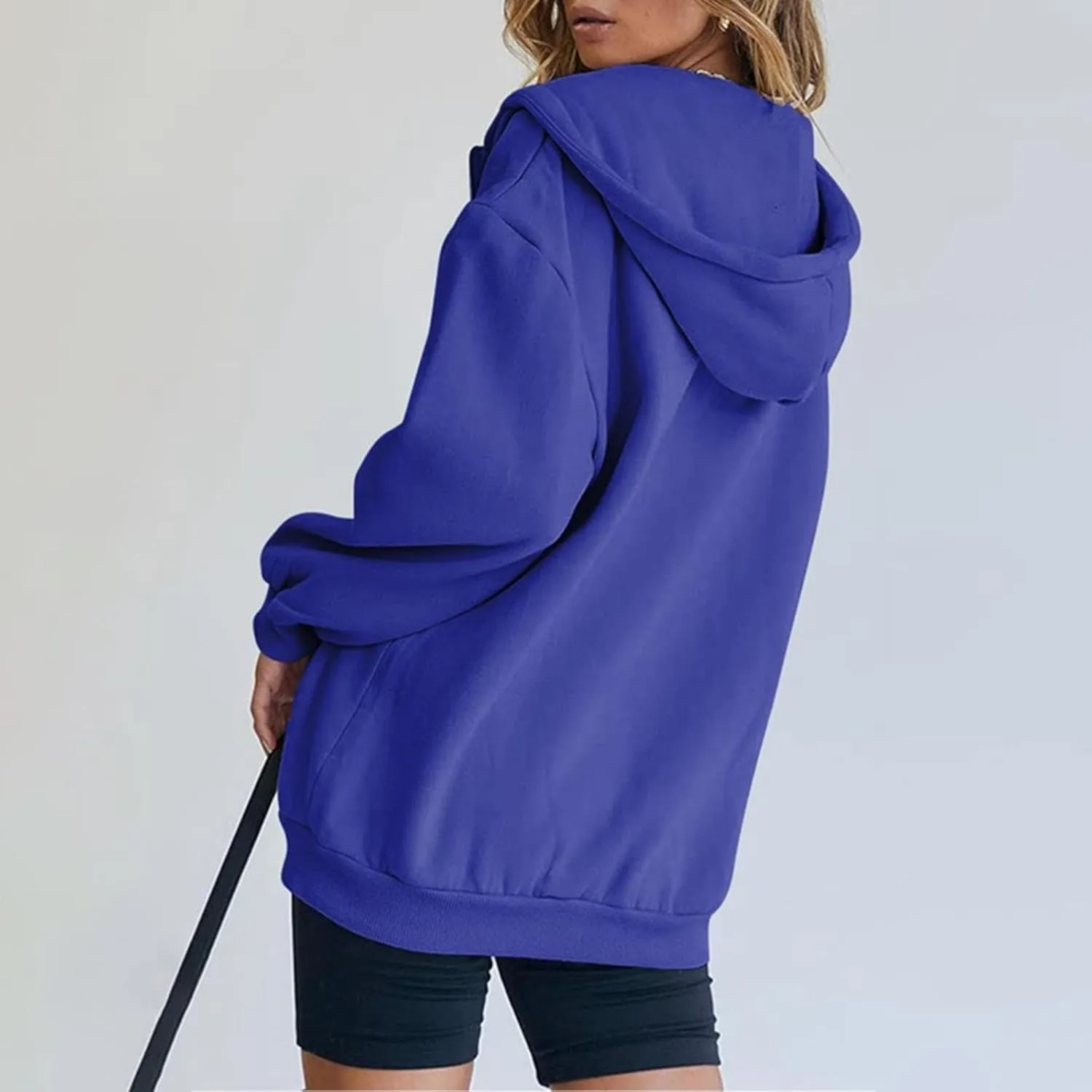 GIERIDUC Womens Zip Up Hoodies Long Sleeve Fall Oversized Sweatshirts Fleece Y2K Jacket with Pockets Trendy Fashion Clothes