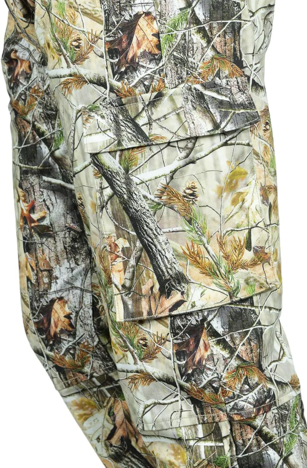 GINGTTO Men's Casual Cargo Pants Elastic Waist Camo Pants Hiking Joggers