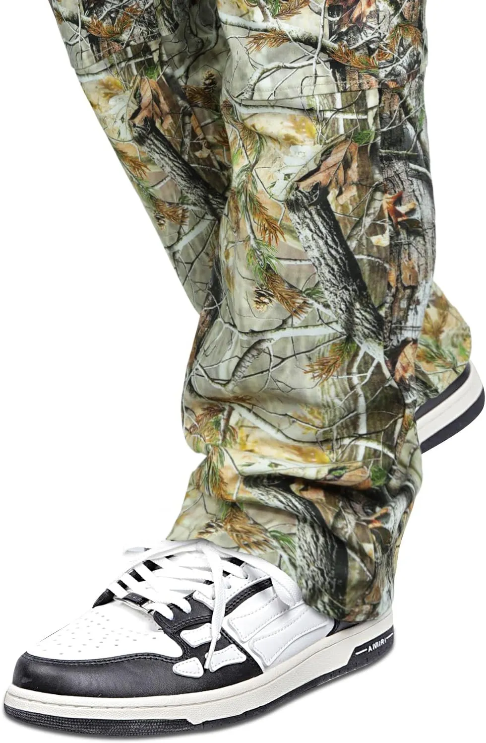 GINGTTO Men's Casual Cargo Pants Elastic Waist Camo Pants Hiking Joggers