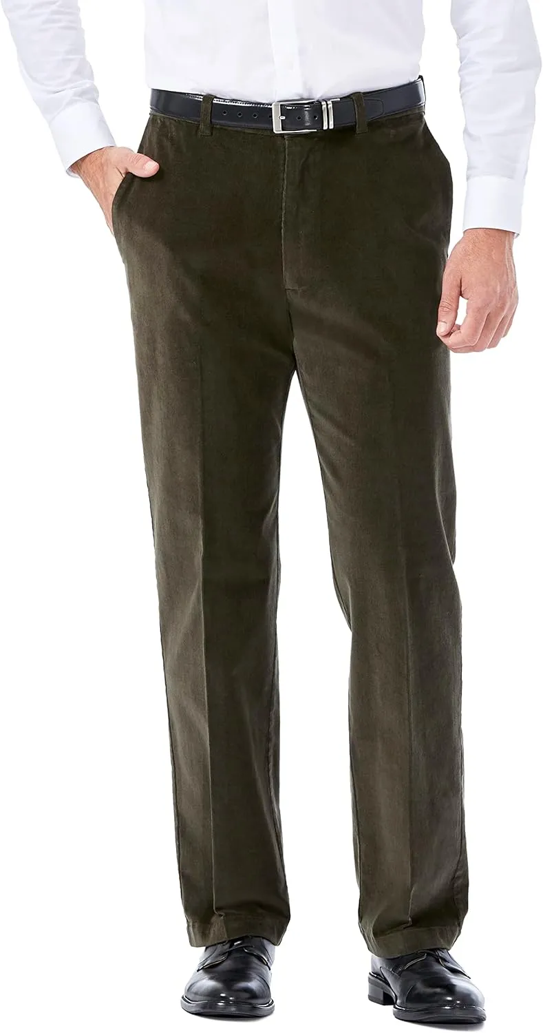 Haggar Mens Classic Fit Stretch Corduroy Pant