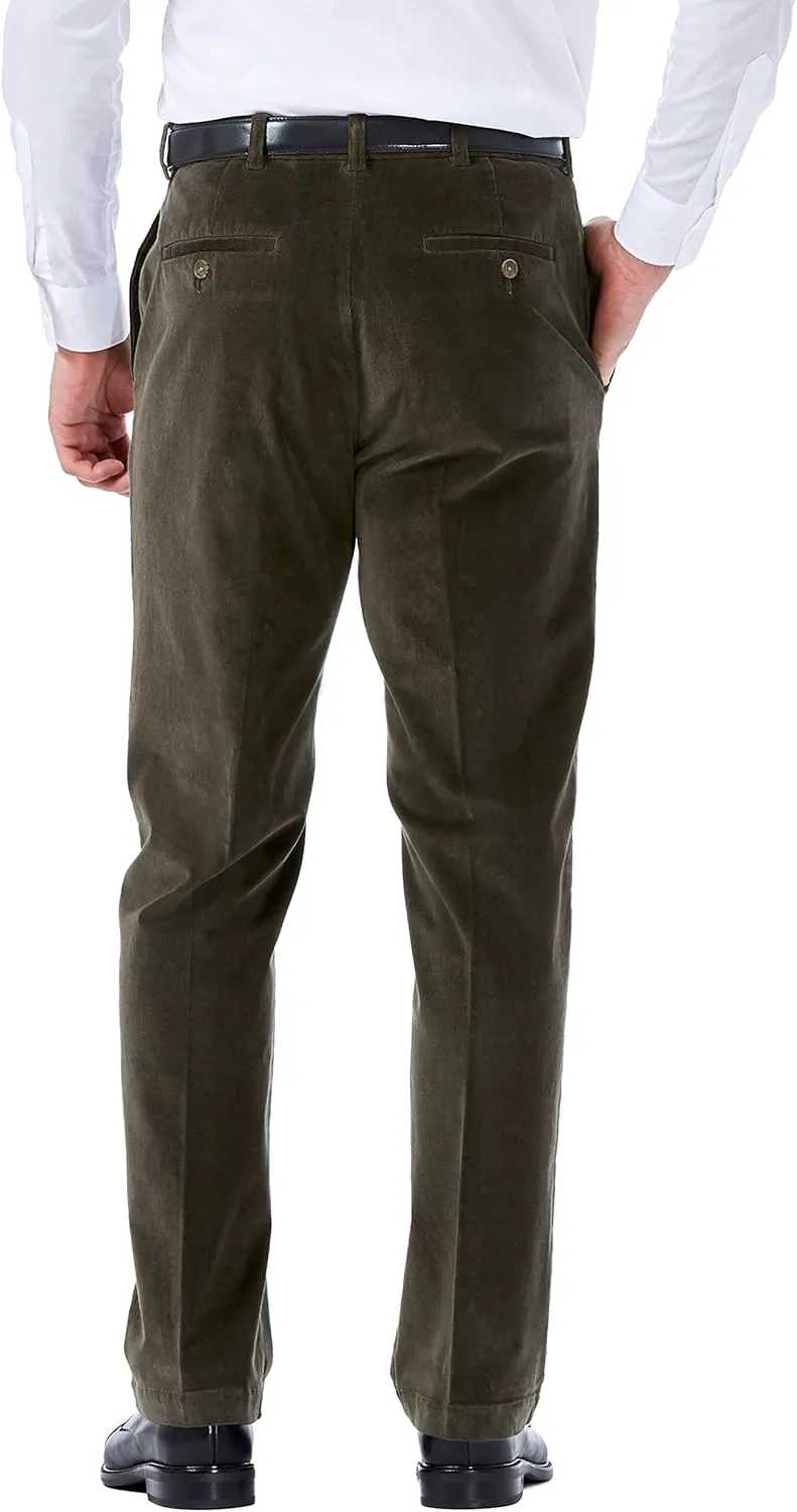 Haggar Mens Classic Fit Stretch Corduroy Pant