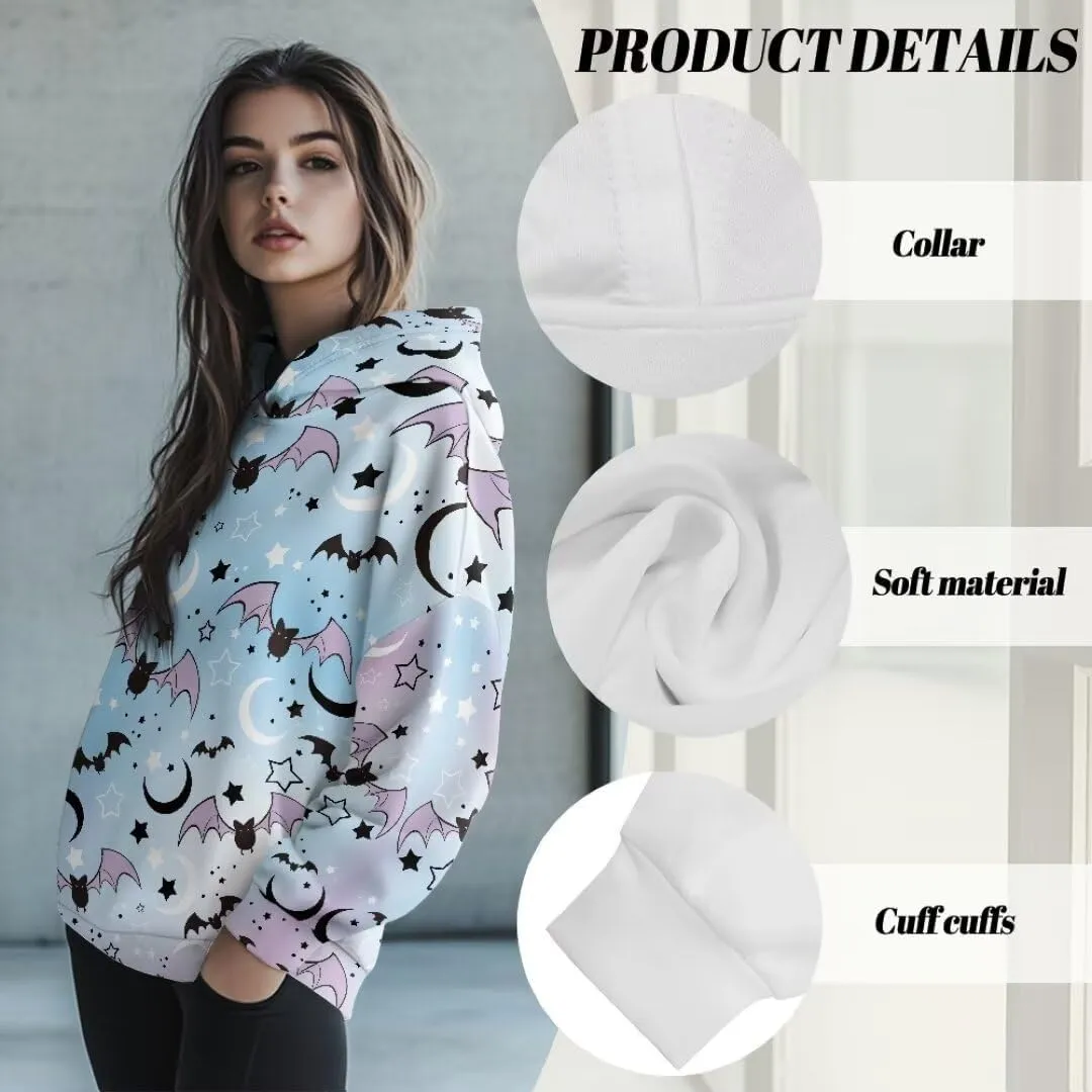Halloween Sweatshirt for Women Graphic Hoodies 2024 Hooded Sweatshirt for Women Oversized Pullover Hoodies
